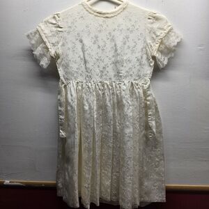 Charming Ivory Floral Kids Dress